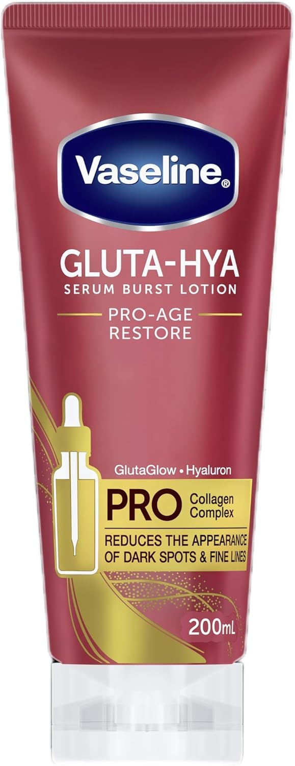 Vaseline GLUTA-HYA PRO-AGE RESTORE 2本 Vaseline Gluta-Hya Serum Burst Lotion Healthy Bright Pro-Age